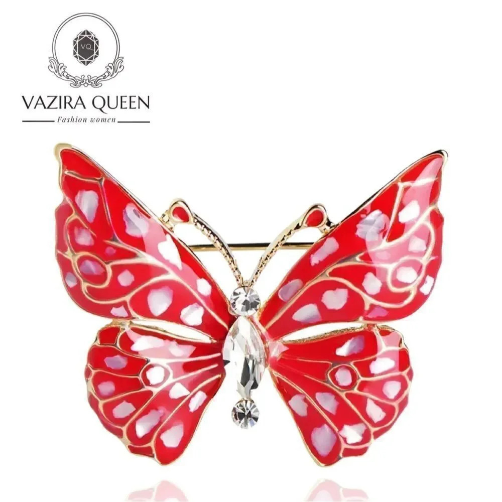 VQ Enamel Butterfly Brooch